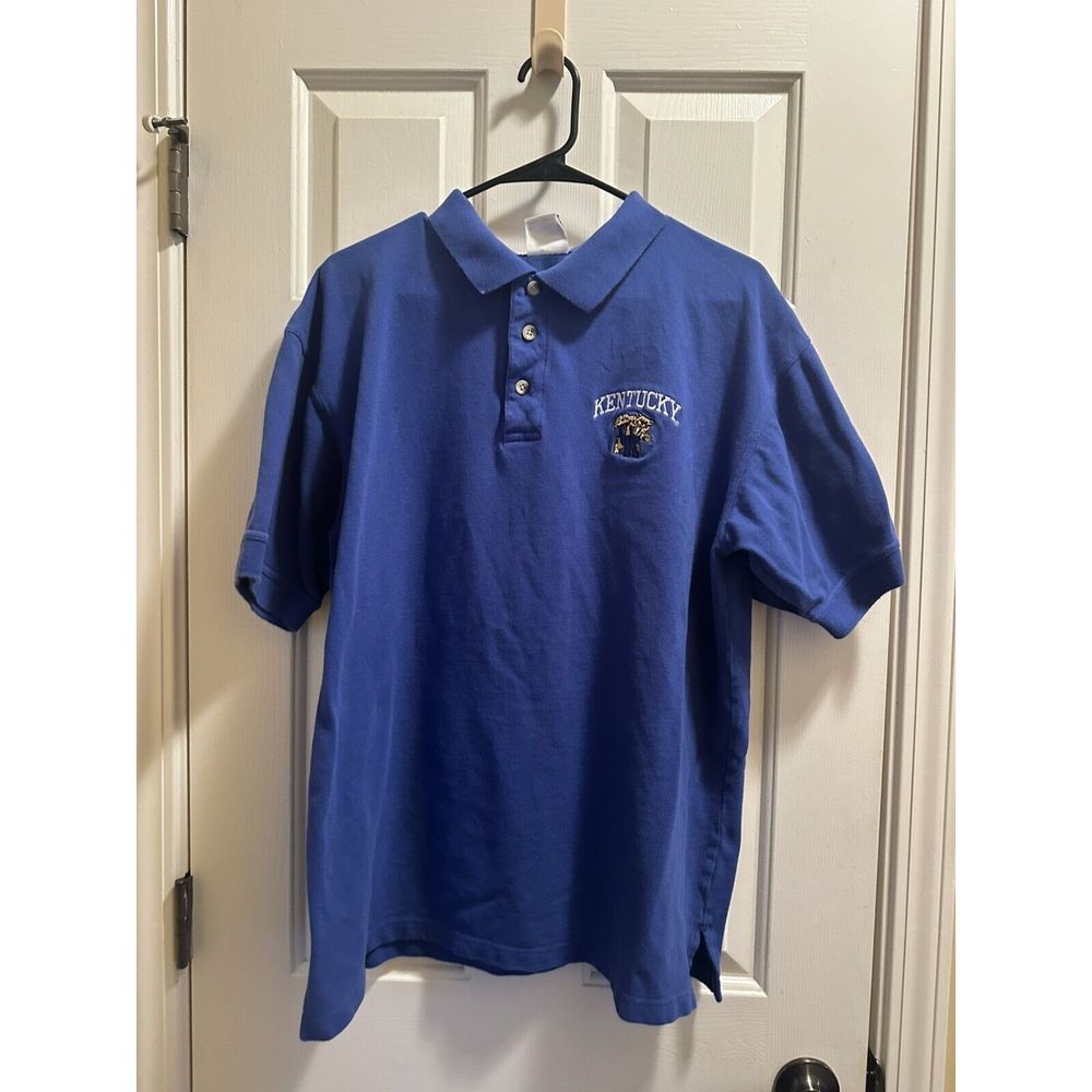Vintage 90s Kentucky Wildcats UK Polo Shirt Embroidered‎ XL College University